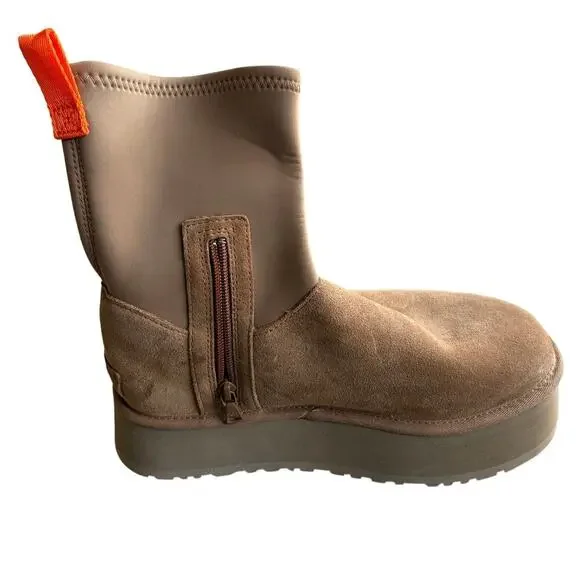 NWOT UGG Women's Classic Diper Platform Boots in Chestnut Suede Sz 40EU - Picture 2 of 11